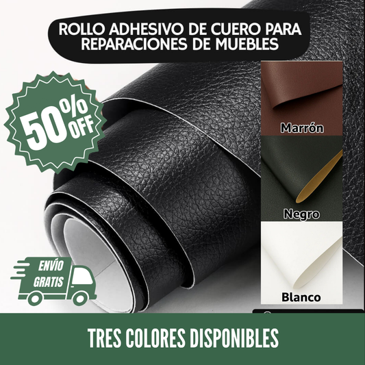¡OFERTA! ROLLO DE CUERO ADHESIVO 50% OFF