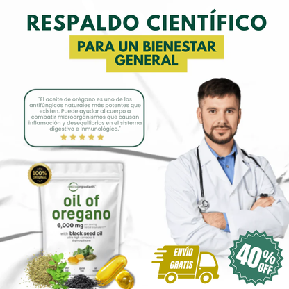 ¡OFERTA! ACEITE DE ORÉGANO + SEMILLA NEGRA 40% OFF