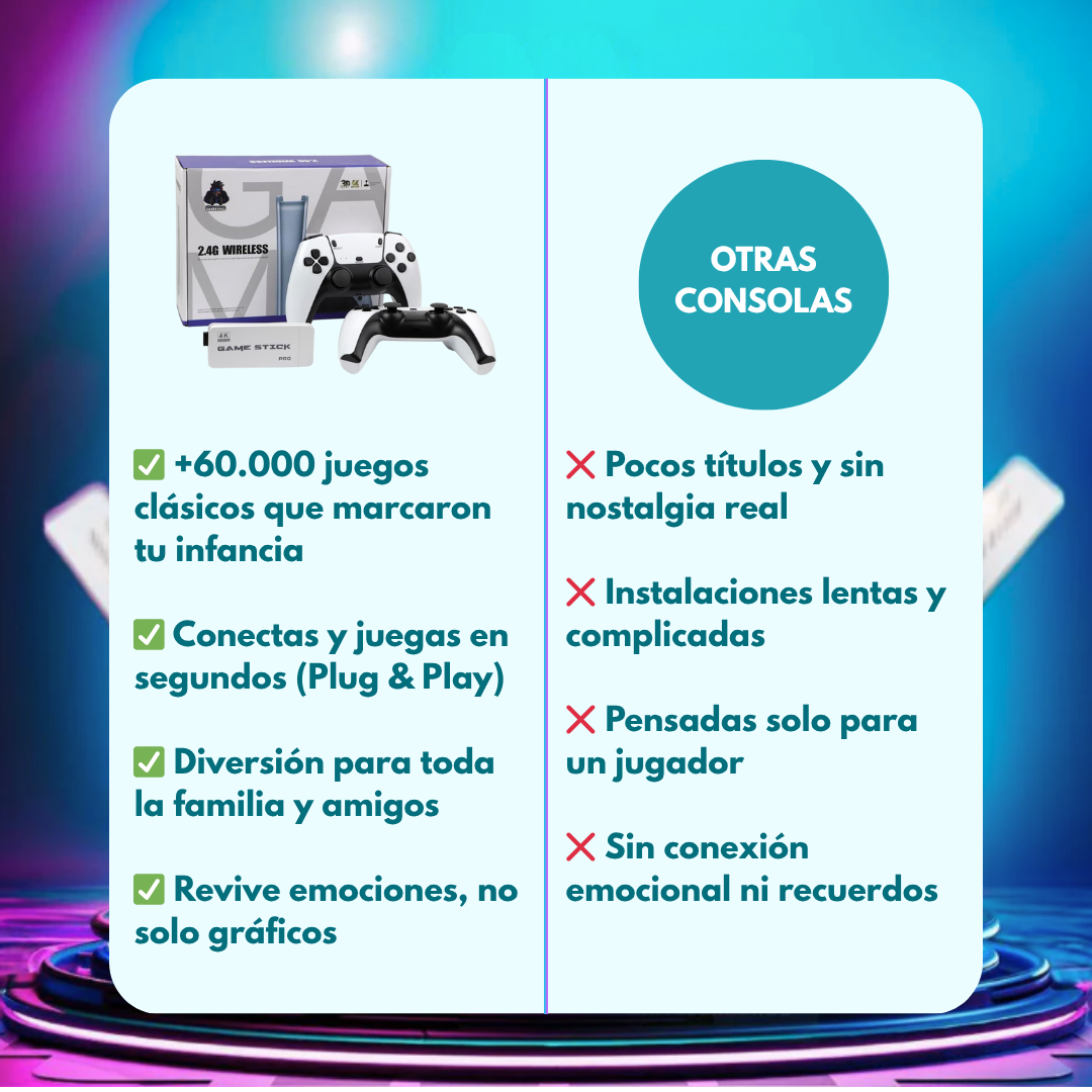 ¡OFERTA 60% OFF! CONSOLA RETRO 👾