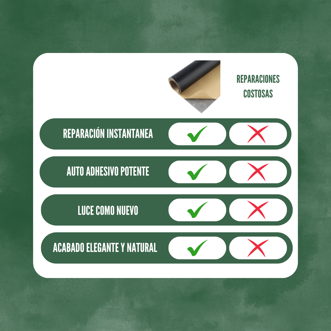 ¡OFERTA! ROLLO DE CUERO ADHESIVO 50% OFF