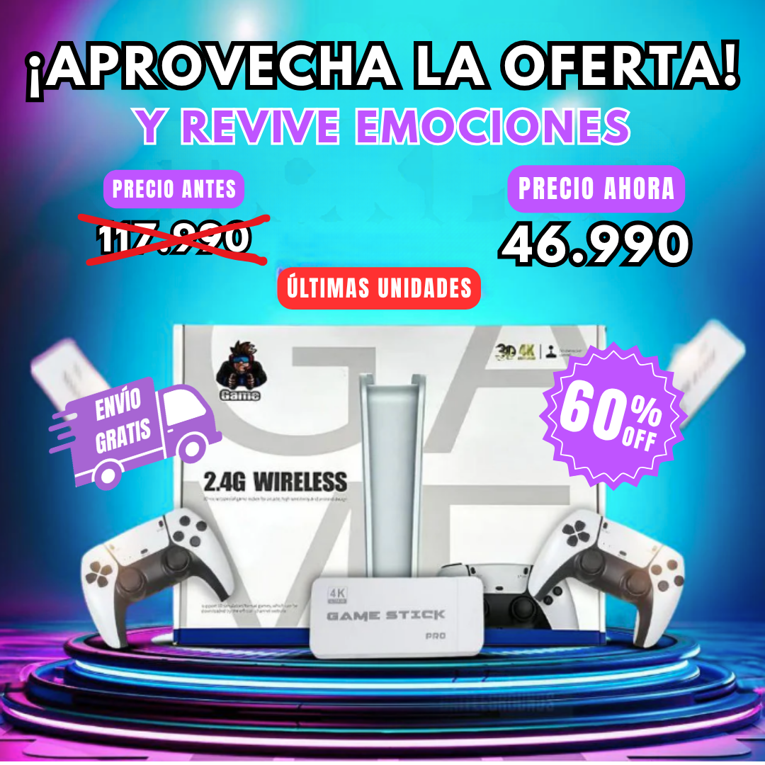 ¡OFERTA 60% OFF! CONSOLA RETRO 👾