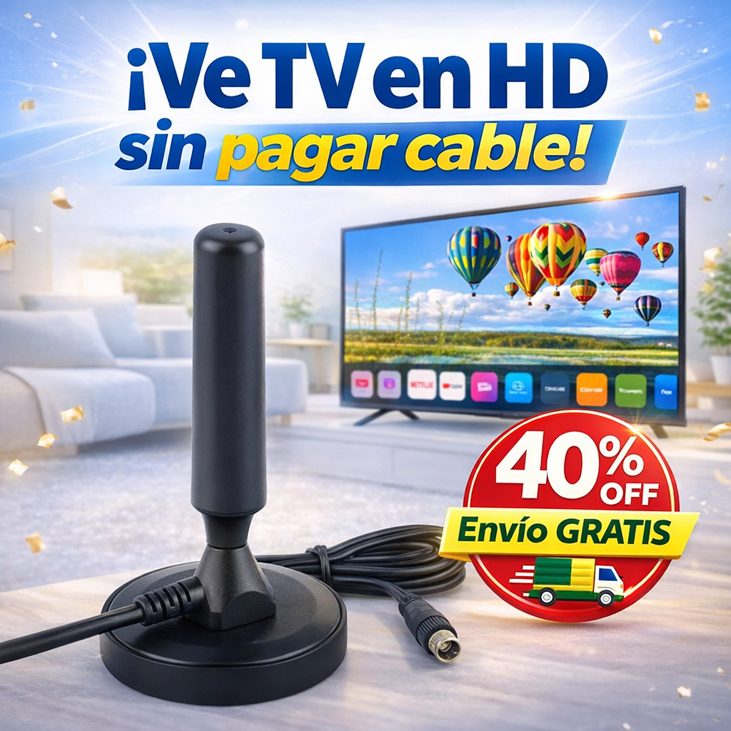 ¡OFERTA! ANTENA TV DIGITAL HD | 40% OFF