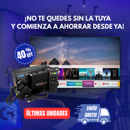 ¡OFERTA! TV BOX 40% OFF | PAGO ÚNICO