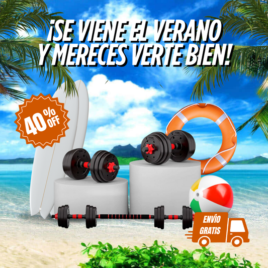 ¡OFERTA VERANO! Set Mancuernas 20kg
